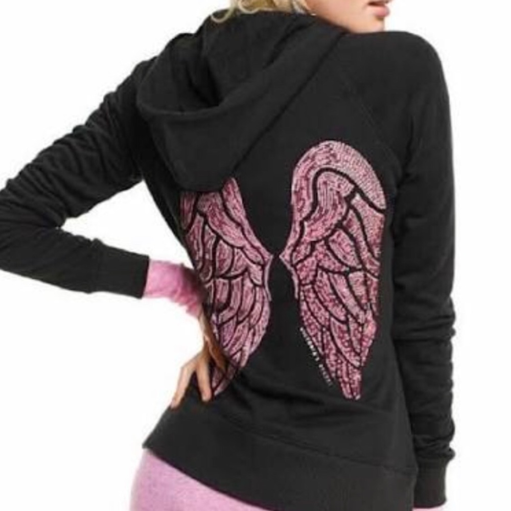 Black Victoria’s Secret Angel wing hoodie